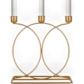 Miniatyrbild 1 av 5: Gyllene Koniska Ljusstakar, 3-armad Högkvalitativ Gyllene Ljusstake, Moderiktig Design (Guld 3 Arm Small)