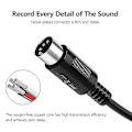 Miniatyrbilde 4 av 5: 2-pakning 5-pin Din Midi-kabel, 3-fots hann til hann 5-pin Midi-kabel for Midi-keyboard, keyboard-synth