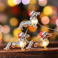 Miniatyrbild 3 av 4: Alg Dachshund Hund Strängljus, Led Batteridriven, Dekorativ Inomhus Julgran - Färg: Med Fjärrkontroll