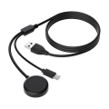 Miniatyrbilde 2 av 5: 2-i-1 Trådløs Lader for Galaxy Watch Active 2 USB Hurtiglading Kabel 100cm Smartklokke Tilgang