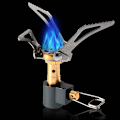 Pikkukuva 3 / 5: Wilderness Survival Stove Mini Uuni Ulkoilma Kannettava Taittuva Kaasukamiina Hopea, Sopii Piknikille Leirintään Taittuva Kaasukamiina (harmaansininen) (1 kpl