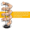 Miniatyrbillede 4 af 5: Ægdispenser, ægspiral i rustfrit stål spiraldesign, ægstativ opbevaring til ca. 30 - 36 æg, sort
