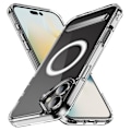 Pikkukuva 2 / 3: Läpinäkyvä magneettinen kotelo iPhone 16 pro -telineelle matkapuhelinkotelo