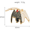 Pikkukuva 2 / 5: Piirretty Anime Hyvät Ennusteet The Unspeakable Husband Enkelit ja Demoni Hard Enamel Pin Aziraphale ja Crowley Rintataskun Pinni Muotikoru