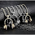 Miniatyrbild 4 av 4: Snabb Frakt Hip Hop Musikälskare DJ Hörlurar Hänge Halsband i Rostfritt Stål för Män Kvinnor Tonåringar med Boxkedja Färg Svart Silver Guld