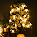 Miniatyrbilde 1 av 5: Julelys LED Julelys Pære Nål Rød Frukt Snøfnugg Dekorativt Juletre Henger Dekorativ Lampe Kobbertråd Lampe