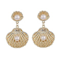 Miniatyrbild 1 av 5: Fashion Bohemian Pearl Earrings Shell Vintage Ethnic Stud Boho Earring