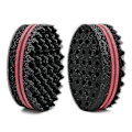 Miniatyrbild 1 av 5: Hårsponges, Magic Barber Twist Curl Brush Sponge (2-pack, Svart)