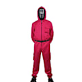 Miniatyrbillede 1 af 3: Børne Halloween Squid Game Cosplay Jumpsuit Kostume Sæt 170-180CM