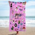 Miniatyrbild 1 av 2: 140x180cm Mikrofiber strandhandduk kändis omgivande rektangulär strandhandduk Taylor Swift sångare badhandduk handduk