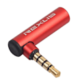 Miniatyrbillede 1 af 4: Rexlis 90 graders vinklet 3,5 mm han til hun lydkonverteradapter-stik L-type stereohovedtelefonmikrofon-stik