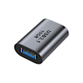 Pikkukuva 1 / 5: USB 3.1 - USB 3.1/Type-C -sovitin Mini-uros - naarasmuuntaja USB3.1 Gen 2 Lataus Tiedonsiirto Nopea Liitäntä 10 Gt/s