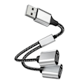 Miniatyrbild 3 av 5: Bärbar förlängningssladd USB-kabeldelare OTG USB Typ C Hub-förlängningar Hög hastighet Överföring Multi Splitter Adapter 4 portar