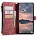 Miniatyrbilde 4 av 5: for Samsung Galaxy A33 5G Telefondeksel med glidelåslomme Lommebok PU Flere kortspor Telefondeksel