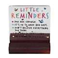 Miniatyrbillede 3 af 5: Inspirerende Skrivebords Skilt Opmuntring Cheer Up Transparent Akryl Skrivebord Træ Stativ Dekorativt Skilt til Hjem 4.7 X 4.7 X 0.3in YEMAA
