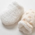 Miniatyrbillede 3 af 3: 2 par baby anti-ridse handsker tykke bomuld varme beskyttende handsker nyfødte handsker-mxbc