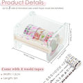 Miniatyrbild 2 av 5: 2-pack Transparent Desktop Multi Dispenser, Tejpklippare, Tejprulls Hållare (Ingår ej Maskeringstejp) (Beige)
