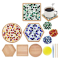 Pikkukuva 1 / 5: Mosaiikkialusta-tee-se-itse-setti DIY-mosaiikkialusta-käsityökorttisetti Käsintehty mosaiikkialusta-tee-se-itse-setti