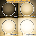 Miniatyrbillede 4 af 5: Led-sengelampe, dæmpbar touch-bordlampe, moderne cirkulært design, aluminiumsmateriale, skrivebordslæselampe til soveværelse-mxbc