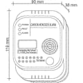 Miniatyrbilde 3 av 4: Kullosdetektor, Batteridrevet, Gassdetektor Med Display Og Temperaturmåler - Utmerket