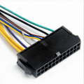 Miniatyrbilde 4 av 5: ATX 24-pins til hovedkort Patch Cord 2-port 6-pins strømforsyningskabel for HP Z220 Z230 SFF 18E4 Server arbeidsstasjon 18AWG Wire