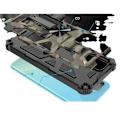 Pikkukuva 5 / 5: Sopii SM Galaxy S21 Plus -sarjan naamiointisarjan matkapuhelinkoteloon Camouflage blue