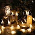 Miniatyrbillede 5 af 5: Julelys LED Pære Rød Frugt Snefnug Dekorativt Juletræ Hængende Dekorativ Lampe Kobbertråd Lampe