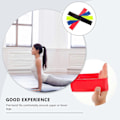 Miniatyrbillede 2 af 2: 4 stk. Elastiske Modstands Bånd Trænings Loop Hjem Gym Yoga Fitness Bånd (Sort, Grøn, Blå og Rød)