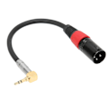 Miniatyrbillede 2 af 3: TRS Han til XLR Han Kabel 90 Grader Stereo Mikrofon Aux-Ledning til Computere MP3 DVD 0,5m
