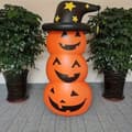 Gigantiske oppblåsbare oransje PVC-gresskar - Halloween-dekorasjon