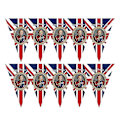 Miniatyrbillede 1 af 5: Kong Charles III Flagguirlande Charles 3. Union Jack Flagguirlander 8.2ft Britiske Flag Coronation Flag Kong Ch