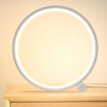 Miniatyrbillede 1 af 5: Led-sengelampe, dæmpbar touch-bordlampe, moderne cirkulært design, aluminiumsmateriale, skrivebordslæselampe til soveværelse-mxbc
