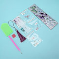 Miniatyrbild 4 av 4: DIY-bokmärke med fransar, diamantmålning i specialform, läder, färgglada broderade sidmarkeringar, YEMAA