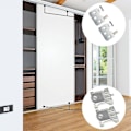 Miniatyrbillede 4 af 4: Pieces Skydedørsrulle til Skab, Skydedørsdele til Garderobeskab, Hjul, Ruller, Garderobeskinner, Rullelager til Skydedørsgarderobe
