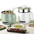 Miniatyrbillede 2 af 5: Multifunktionel Elektrisk Kogemaskine Enkelt / Dobbeltlags Hot Pot Mini Elektrisk Riskogegryde Non-stick Pander
