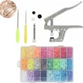 Miniatyrbilde 2 av 5: Trykknapper med trykknapper, 360 sett T5 trykknapper i 24 farger for DIY-håndverk (trykknapper med trykknapper)-mxbc