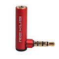 Miniatyrbillede 2 af 4: Rexlis 90 graders vinklet 3,5 mm han til hun lydkonverteradapter-stik L-type stereohovedtelefonmikrofon-stik