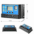 Miniatyrbillede 4 af 5: 300W 12V/24V Solpanel Sæt Kit Batteriklipslader + 40A Controller Kompatibel Bil Campingvogn Caravan-a