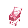 Miniatyrbilde 3 av 4: Mini Handlekurv Trolley Hjemmekontor Søppelorganisator (1 stk, Rosa)
