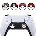 Miniatyrbillede 1 af 5: PS5 Controller Joystick Cap Switch Pro Controller Fire-Farvet Elf Ball Tema Joystick Cap