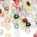 Miniatyrbild 5 av 5: 8MM hål i mitten släta kärleks hjärta glas spridda pärlor gradient färg fyrklöver kronblad diy handgjorda kläder