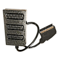Pikkukuva 2 / 5: Scart 3-tie Splitter Scart Uros-Naaras Adapteri Liitin 3WAY Scaet Splitter Kaapeli Linja