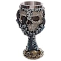 Miniatyrbild 1 av 2: Vinglas, Skalle i drakklor design, Metall, Multi, 1 Count-mxbc