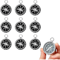 Miniatyrbild 1 av 5: 10-pack Kompass med hög precision, bärbar fickkompass i metall för utomhuscamping