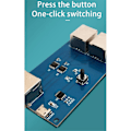 Miniatyrbild 1 av 5: Gigabit Ethernet-portväxlare Intern/Extern Nätverksväxlare Nätverkskabel Bredband 2-i-1-ut