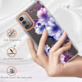 Miniatyrbilde 2 av 5: For Nokia G21/G11 YB IMD-8 Serie Blomstermyk TPU-deksel med elektroplettering IMD Anti-fingeravtrykkdeksel