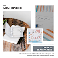 Miniatyrbillede 5 af 5: Mini Binderlommer, 3-Huls Genopfyldningsbar Notesbog Tilbehørssæt, Transparent PVC Løsblad Notesbog