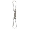 Miniatyrbild 1 av 5: 12-pack Snurrande Dubbla Klämmor Swivel Hooks för Vindspinnare, Hängande Vindstrumpa, Fågelmatare, Vind C