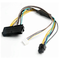 Miniatyrbilde 2 av 5: ATX 24-pins til hovedkort Patch Cord 2-port 6-pins strømforsyningskabel for HP Z220 Z230 SFF 18E4 Server arbeidsstasjon 18AWG Wire
