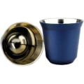 Miniatyrbilde 4 av 5: Espresso-kopp i rustfritt stål, dobbelvegget isolert kaffekrus, anti-drypp drikkekopper for kaffe, vin, cocktails, 80 ml (mørk blå, 1 stk)